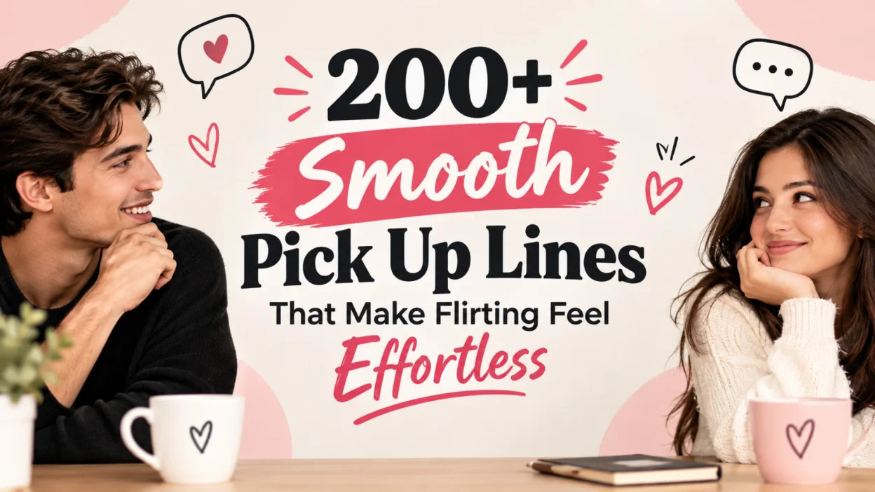 200+ smooth pick up lines for effortless flirting with a romantic couple and playful conversation theme