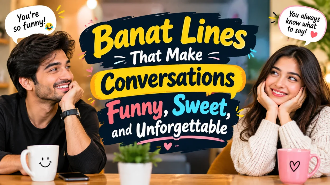 Banat lines for funny, sweet, and unforgettable conversations between two smiling people