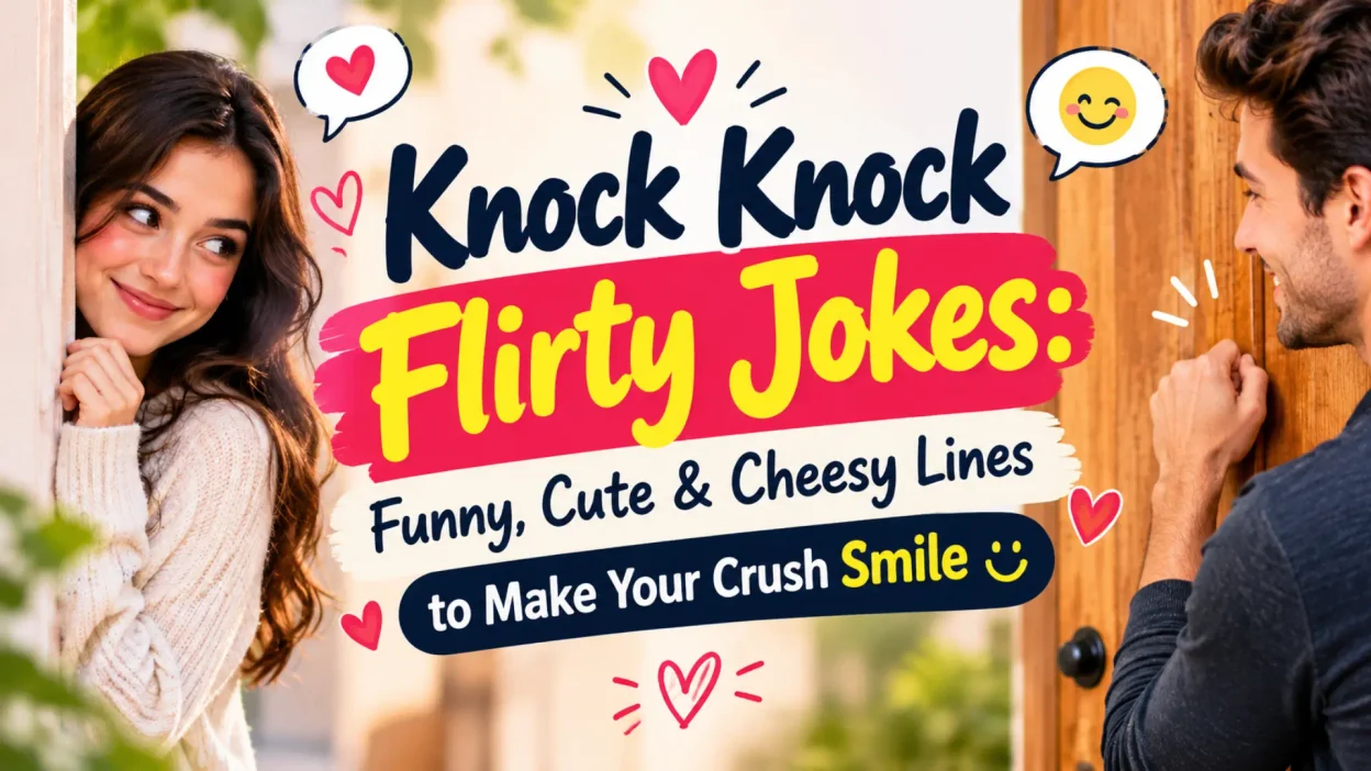 Knock knock flirty jokes with funny, cute and cheesy lines to make your crush smile